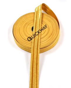 Cinta Metálica Plana de Alta Calidad, Adorno de Alambre Dorado, Rollo de Encaje de Galón para Uniformes, Venta al por Mayor - Product Image 1