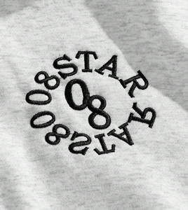 Sweat-shirt à capuche zippé décontracté unisexe à épaules tombantes ensembles de pantalons Patchwork Logo brodé grande taille saison d'hiver en gros pour - Product Image 3