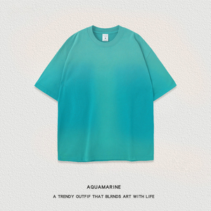 เสื้อยืดคอกลมสำหรับผู้ชายเสื้อยืดสีสเปรย์ซักสำหรับทุกเพศเสื้อยืดวินเทจโอเวอร์ไซส์สำหรับ270GSM - Product Image 3