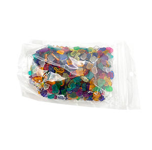 Azulejos de mosaico pequeños coloridos transparentes irregulares de plástico de 200g 1cm para manualidades - Product Image 4