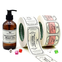 Étiquettes personnalisées en vinyle imperméable pour soins de la peau, autocollants dorés pour huiles corporelles, impression en rouleau, étiquettes d'emballage pour bouteilles