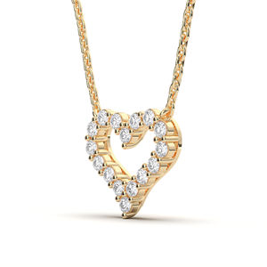 Voyage romantique 0.65 carats rond E-F/VVS-VS laboratoire cultivé diamant coeur forme pendentif 950 platine femmes breloques en gros - Product Image 3