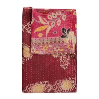 Couvre-lit Kantha fait à la main couette vintage dernier coton imprimé Patchwork tissé et cousu à la main