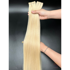 Nuevo producto, cinta invisible en extensiones de cabello humano liso, mezcla Super Premium, cinta de 2 colores en extensiones de cabello crudo - Product Image 4