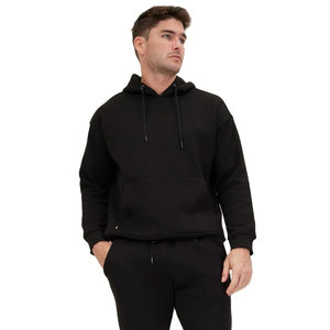 100% algodón para hombre personalizable peso pesado pulóver Sudadera con capucha invierno sólido estampado patrón polar en blanco sudadera térmica con capucha - Product Image 3