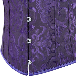 Corsé de busto de satén de seda 100% personalizado para mujer, de la más alta calidad, al por mayor, logotipo ajustable de encaje transpirable deshuesado de acero Doble - Product Image 3