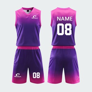Uniformes de Baloncesto Sublimados en Material Poliéster para Ropa Deportiva, Diseño Personalizado de Conjunto de Camiseta y Pantalones Cortos de Baloncesto, Nuevo Diseño 2026 - Product Image 4