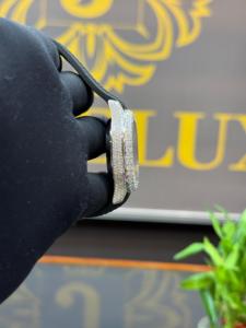 Montre chronographe de luxe de qualité export, sertie de diamants, bracelet en caoutchouc noir, mouvement, mode masculine, disponible au meilleur prix - Product Image 3