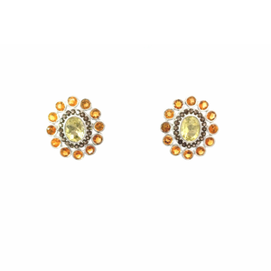Wholesale 925 Sterling <b>Silver</b> Rhodium Plated Trendy Multi-Gemstone <b>Stud</b> <b>Earrings</b> Customizable Bezel Setting for Anniversary Gift - Product Image 1