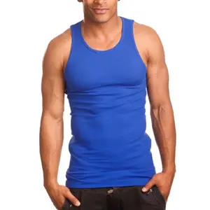 Wholesale price custom men cotton white seamless fitness undershirt training string singlet gym tank tops vest for men from bd