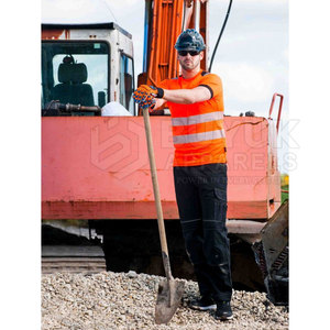 Camiseta reflectante de manga corta de alta visibilidad de secado rápido para trabajo en almacén, camiseta de seguridad de manga corta de alta visibilidad - Product Image 4