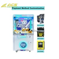 ACS Shopfront Mini Machine à grue à cadre métallique pour attraper des animaux en peluche, modèle UL, à monnayeur