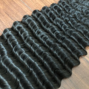 De Buena Calidad 100% Extensiones de cabello de doble estirado Cutícula sin procesar alineada Cabello virgen de onda profunda Fábrica de Vietnam - Product Image 3
