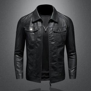 Chaqueta de Cuero Delgada para Hombre al por Mayor - Cuello Alto, Logotipo Frontal, Transpirable, Impermeable, Cortavientos, Secado Rápido, Cálida para Invierno, Personalizable - Product Image 6