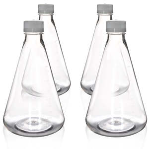 ขวดเออร์เลนเมเยอร์อะคริลิกคอกว้างแบบใช้ครั้งเดียวขนาด 1 ลิตร ยี่ห้อ Thermo Scientific Nalgene รุ่น Cat ไม่ใช่. 4115-1000 - Product Image 1