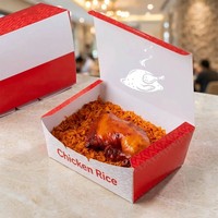 Boîte alimentaire en papier hexagonale jetable avec logo personnalisé, emballage à emporter pour poulet rôti, restaurant de restauration rapide