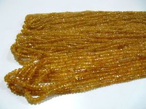 Natural Fanta granate amarillo Rondelle facetado 3mm alta calidad eminente joya cuentas hebras 8 pulgadas - Product Image 3