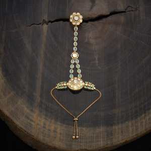 Kundan Hathpan <b>Earrings</b> for Wedding Occasions - Product Image 1