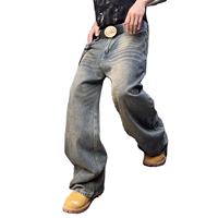 2026 Yeni Trend Özel Tasarım Erkek Örme Kot Pantolon Orta Boy İşlemeli Hip Hop Sokak Giyim Günlük Yaz Sonbahar Kış Koyu Yıkama ODM