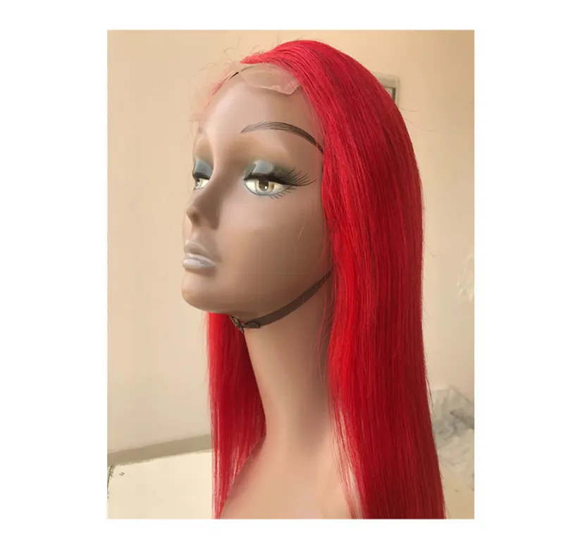 Widely Supplied Red 4x4 Closure Human Hair Extension Wigs Bundles Available for Bulk Purchasers at Reasonable Price