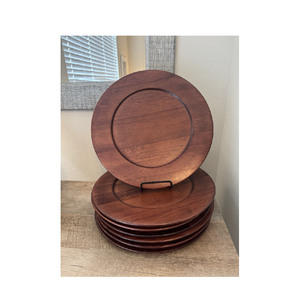 Placa de cargador de madera Evento Fiesta Cena Boda Elegante Placa de cargador de madera natural de 13 pulgadas Venta caliente - Product Image 4