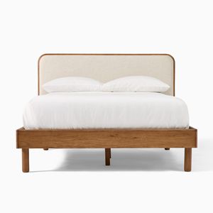 Cama de Madera de Estilo Transicional con Tapizado, Cama Doble de Lujo Tamaño King Americano, Muebles de Dormitorio, Cama Queen de Madera Tapizada Personalizada - Product Image 2