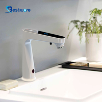 Robinet de cuisine contemporain à capteur avec cartouche céramique, montage sur plan, sans contact, et distributeur de savon pour chambre à coucher
