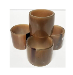 Rond de serviette Couleur Corne de buffle naturelle Rond de serviette 4-Pièces Décoration de table Article Meilleur Designer Top Vente - Product Image 3