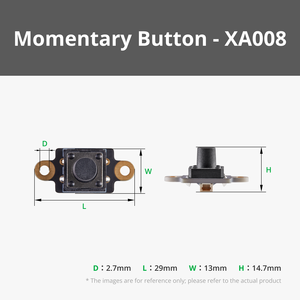 1 Módulo de Botón Pulsador Momentáneo con Conector SH1.0 de 2 Pines 3.3VDC XA008 - Product Image 2