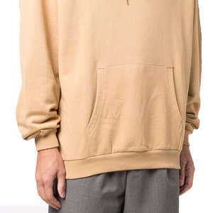 Último diseñador 3D en relieve Pullover Hoodie Hombres Patrón sólido Abrigo de invierno Cuello con capucha Logotipo personalizado 100% Algodón Ropa de calle - Product Image 6