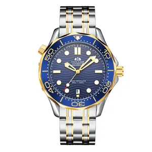 Paulareis New Classic Design Automatic Mechanical Stainless Steel Strap Casual Bezel Master Wave Typhoon Dial Men Watch Gift
