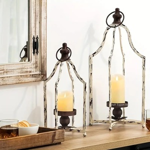 Best Sale Prices Black Metal Wire Hanging and Tabletop Candle <b>Lanterns</b> for Wedding & Christmas Decoration Handicrafts - Product Image 5