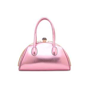 Lujo para bolso de mano de piel de cocodrilo Rosa P35836 cuero de PU de doble ASA con decoración de cadena para ropa informal y de fiesta - Product Image 1