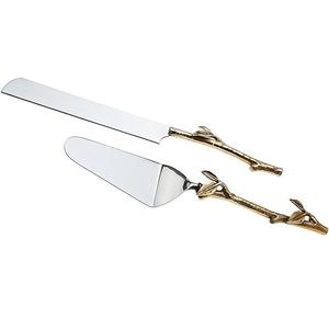 Juego de servicio de pastel de oro a precio de fábrica al por mayor para bodas, fiestas de cumpleaños y eventos en India - Product Image 1