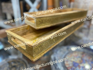 Bandeja de madera con diseño de estrella para servir, plato de nácar con patrón árabe para uso en restaurantes de chocolate - Product Image 5