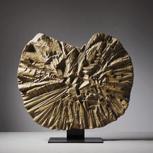 Sculpture abstraite rare en laiton et aluminium, art décoratif en métal, statue, figurine d'art métallique pour hôtel, décoration de table à domicile - Product Image 3
