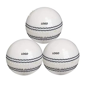 Pelota de críquet blanca y roja de cuero de alta calidad, ropa deportiva de alta calidad, jugadores de equipo, pelotas duras de críquet ligeras - Product Image 1