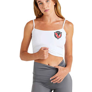 High Quality Women's Slim Fit <b>Tank</b> <b>Top</b> New Design <b>Square</b> <b>Neck</b> Cami Solid Color Breathable Soft Cotton Customized Printing Front - Product Image 5