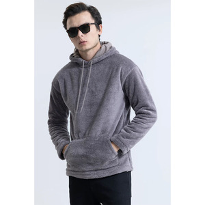 Haute qualité 500gsm poids lourd pull à capuche français Terry sweats à capuche goutte épaule sans cordes lourd surdimensionné hommes sweats à capuche - Product Image 4