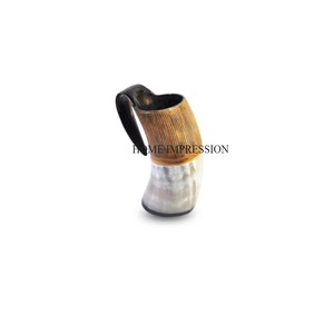 Marvelous Designing Bamboo <b>Wood</b> and Buffalo Horn Material Wine Mugs Deluxe Quality Handmade Table Ware Beer Mugs Kitchen Decor - Product Image 1