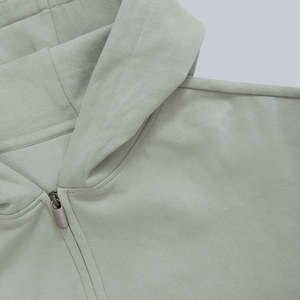 Custom <b>Women</b> Oversized Quarter-Zip Hoodie Drop Shoulder Loose Fit Pullover Sweatshirt Jumper with Zip Collar hoodies for woman - Product Image 5