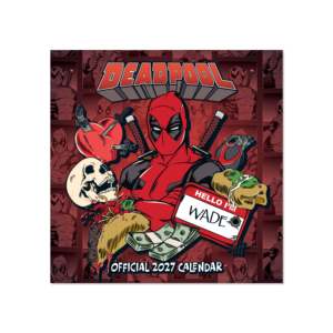 ปฏิทินตั้งโต๊ะลายเดดพูล Marvel ปี 2027 ปฏิทินกระดาษแบบกำหนดเอง และปฏิทินนับถอยหลังสำหรับตั้งโต๊ะหรือวางบนโต๊ะ - Product Image 1