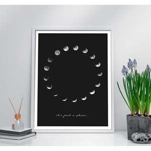 Impresión Artística Minimalista de Fases Lunares, Diseño de Naturaleza Muerta - Product Image 2