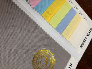 Tissu de chemise aspect lin Kiya mélange de coton poly viscose 58 pouces de large qualité d'exportation - Product Image 4