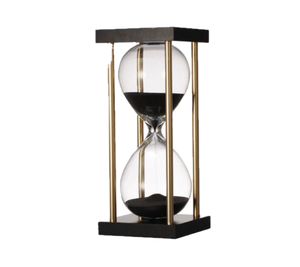 Sablier artisanal de luxe New Look, style nautique, en métal nickelé avec base en acrylique - Product Image 5