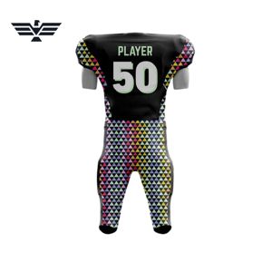 Conjunto de uniforme de fútbol americano personalizado 100% poliéster transpirable manga corta sublimación impresa color personalizado y logotipo - Product Image 3