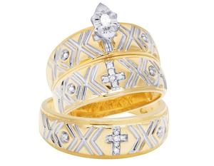 Anillo nupcial de diamante de moissanita chapado en oro amarillo de estilo único, conjunto en plata 925, joyería de boda elegante para mujer - Product Image 1