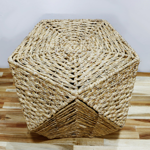 Cestas Multifuncionales Hechas a Mano Artex Dong Thap de Pasto Marino y Jacinto de Agua, Artesanía Ecológica de Vietnam - Product Image 5