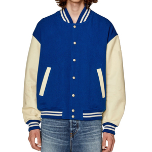 Veste de baseball universitaire à manches en similicuir de haute qualité vêtements de mode d'hiver avec caractéristique imperméable chaude et élégante - Product Image 1