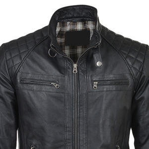 Veste en cuir pour homme la plus vendue, personnalisable, respirante, coupe-vent, à capuche, pour l'hiver, avec doublure en coton, logo personnalisé - Product Image 5